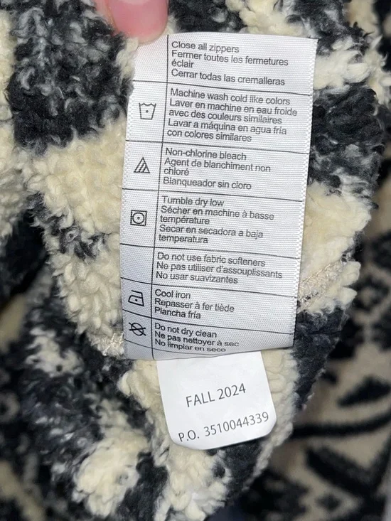 Carhartt Fair Isle Pullover Fleece Loose Fit Sherpa Sweatshirt Women's Large - Picture 8 of 10